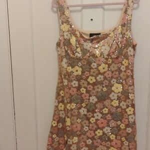 Cider Sequin Intimate Top - Pink and Cream